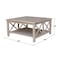 International Concepts Square Hampton  Coffee Table, 36 W, 36 L, 18 in H, Wood, Washed Gray Taupe OT09-70SC - alternate 4